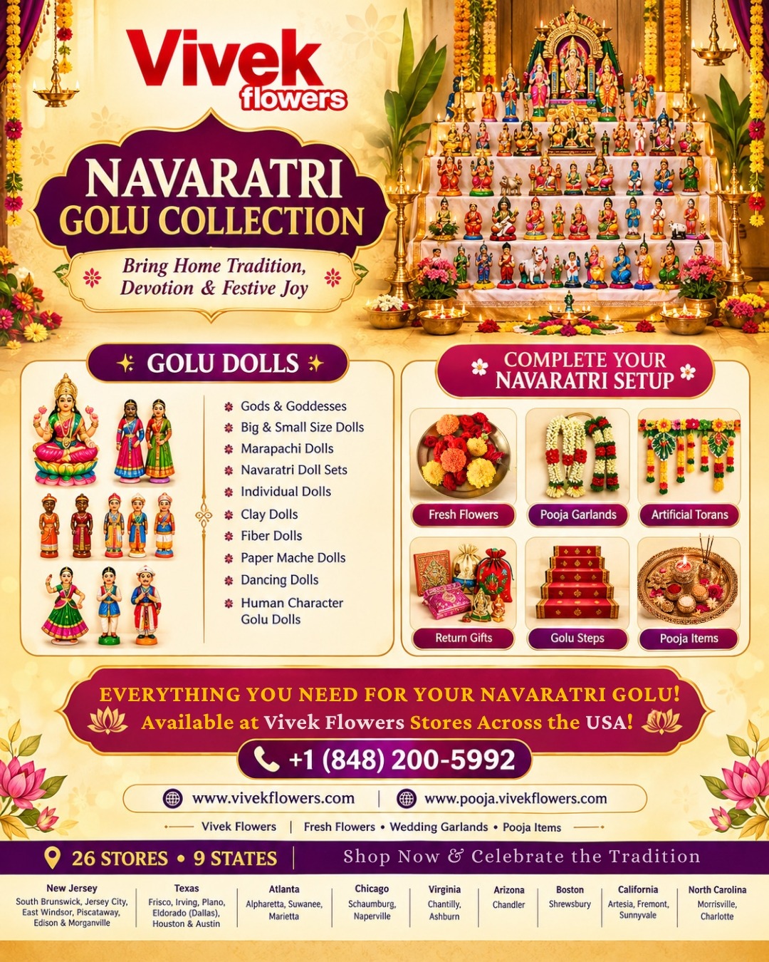 Navaratri Pooja at Home: Flowers, Pooja Essentials and Golu Decorations